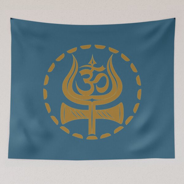 Item preview, Golden shiv trishul with ohm  designed and sold by AmosNolann.