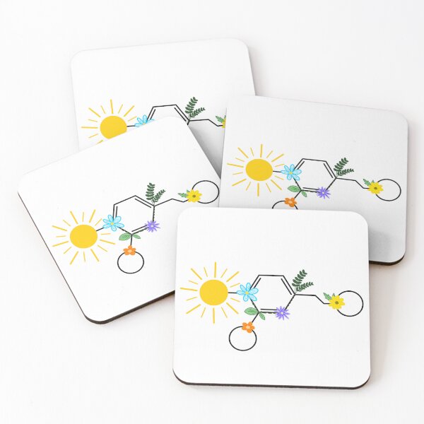 Item preview, Dopamine molecule with Flowers and Sun designed and sold by rachel-pal.