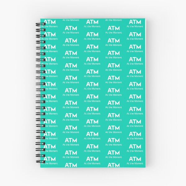 Item preview,  ATM - At the moment Abbreviation Typography White Solid Design designed and sold by Flowerone.