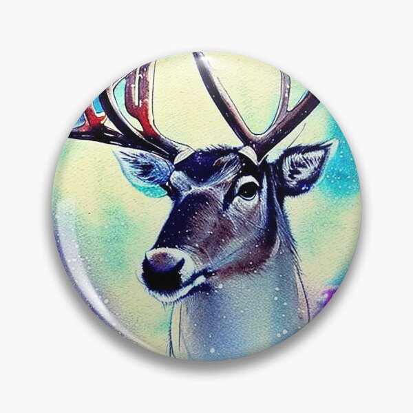 Item preview, Holiday Reindeer in the Snow in Watercolor designed and sold by DreamScheme.