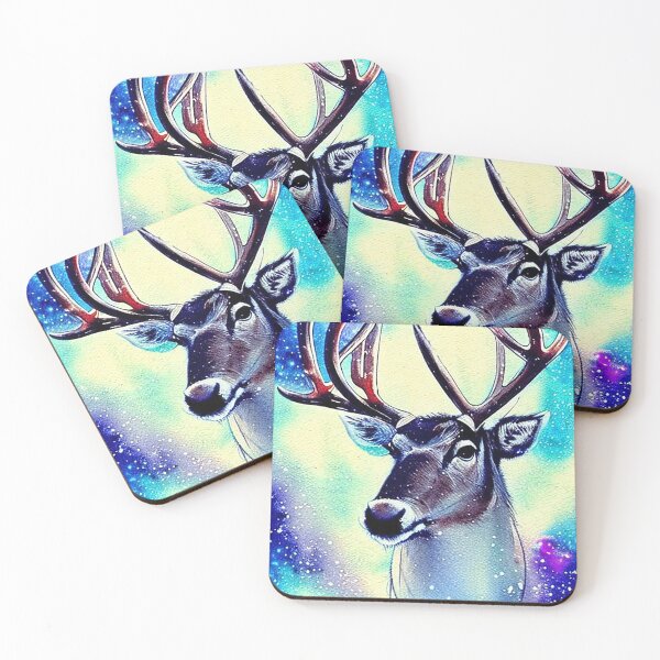 Item preview, Holiday Reindeer in the Snow in Watercolor designed and sold by DreamScheme.