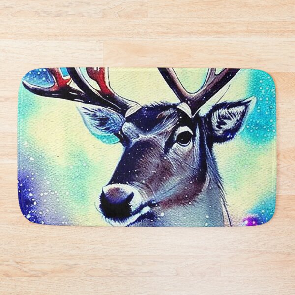 Item preview, Holiday Reindeer in the Snow in Watercolor designed and sold by DreamScheme.
