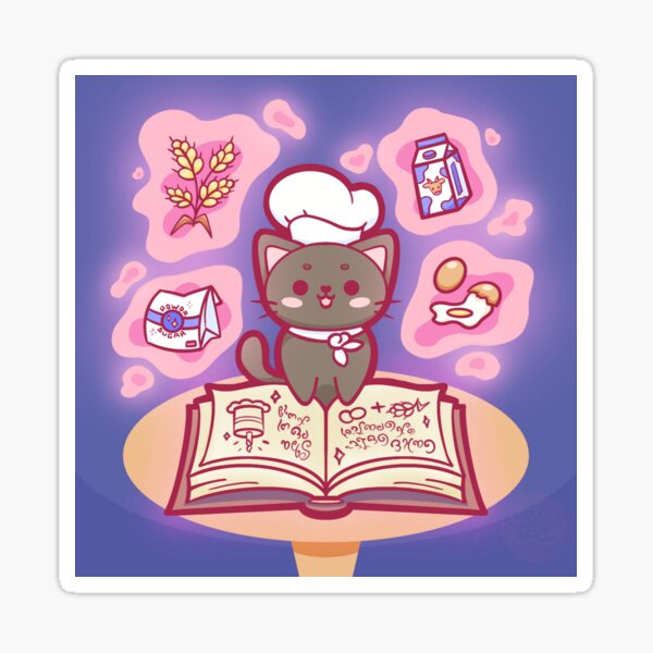 Magical Baker Cat Sticker