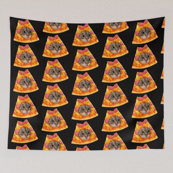 Item preview, Funny Pizza Cat, Cursed Cat Images designed and sold by printify.