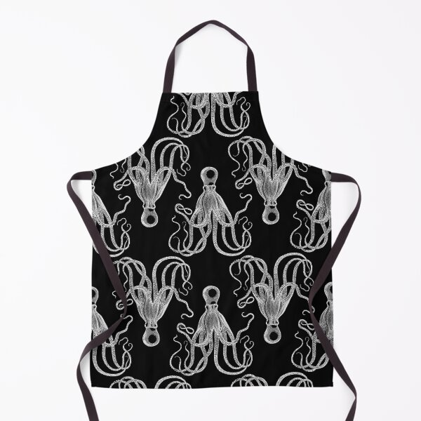 Item preview, Copy of Vintage Octopus Woodcut Seamless Pattern Black and White designed and sold by marie-inks.