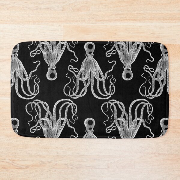 Item preview, Copy of Vintage Octopus Woodcut Seamless Pattern Black and White designed and sold by marie-inks.