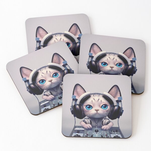 Item preview, Cute Dj Cat designed and sold by NEWCUTIE.