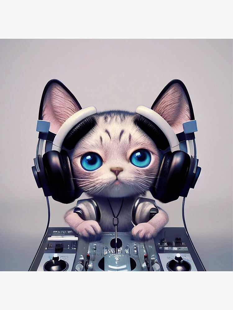 DJ Cat | Art Board Print