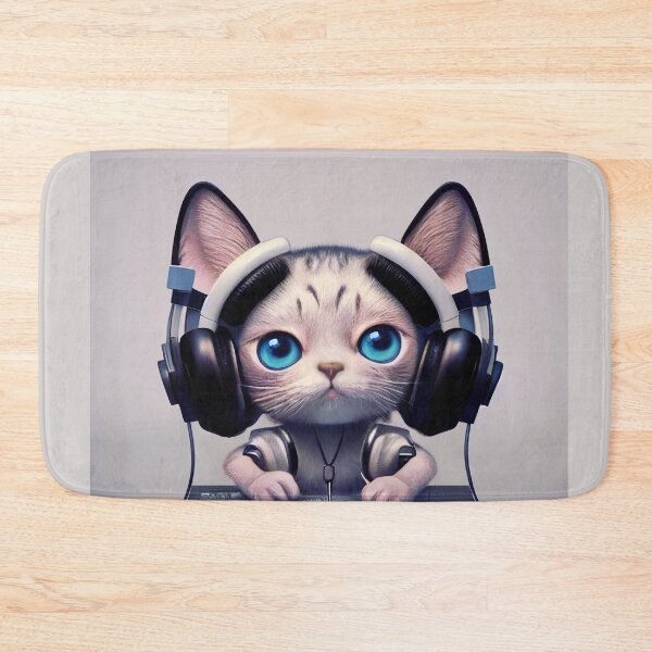 Item preview, Cute Dj Cat designed and sold by NEWCUTIE.