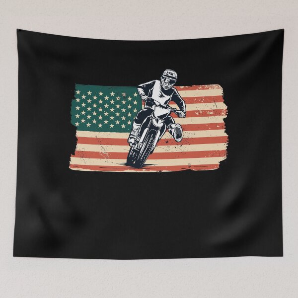 Item preview, Motocross USA Flag for 4th of July and Supercross designed and sold by starider.