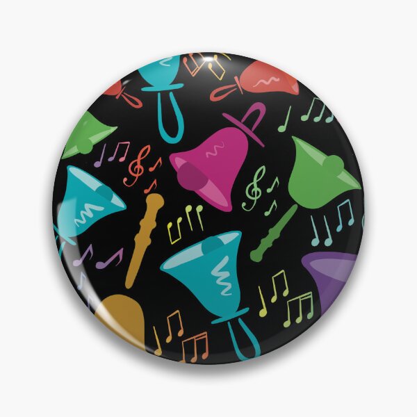 Item preview, Colorful Handbells And Notes Pattern designed and sold by SubtleSplit.