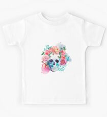 Skull of Floral Kids Tee