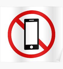no cell phone poster