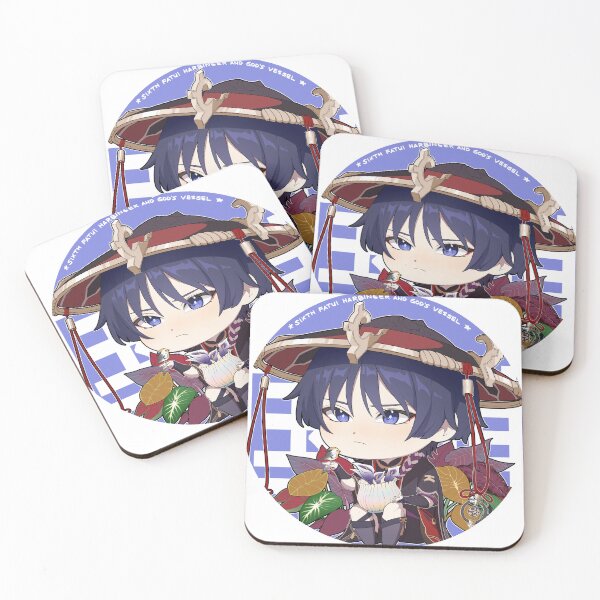 Item preview, Chibi Series Genshin Impact Scaramouche/ The Wanderer (available as pin, coaster, and sticker) designed and sold by kiyoomiya.