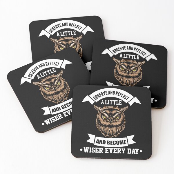 Item preview, Observe And Reflect Wise Owl Saying - Cool Gifts for Owl Lovers and Zoologists designed and sold by FanityPrints.