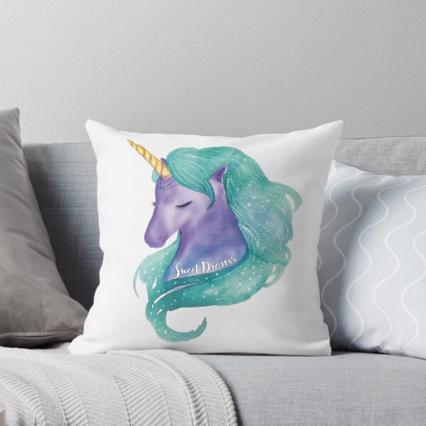 Item preview, Purple and Teal Sweet Dreams Unicorn designed and sold by Pink Pineapple Works.