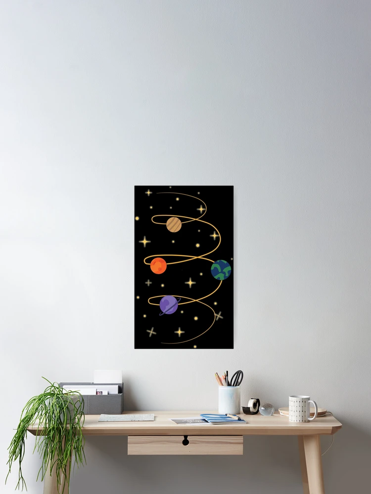 Thumbnail 2 of 3, Poster, space planets designed and sold by RimaBubble.