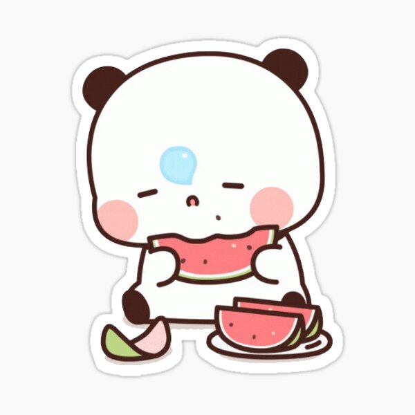 Cute Panda Eating Watermelon Graphic by neves.graphic777 · Creative Fabrica