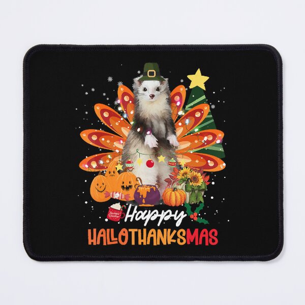 Item preview, Halloween Thanksgiving Christmas Happy HalloThanksMas Ferret designed and sold by IsraelCastro.