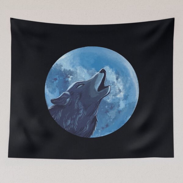 Item preview, Howling Wolf Under The Moon designed and sold by patternprint1.