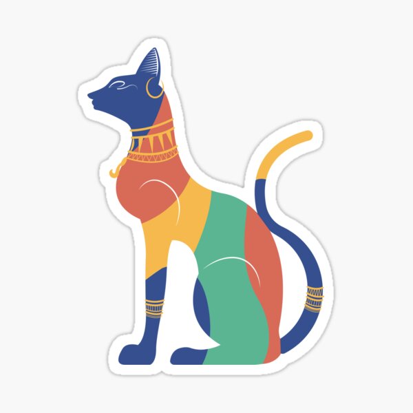 Vista previa del artículo con la obra «Bastet Gato Egipcio Egipto Pirámide», diseñado y vendido por MooonTees.