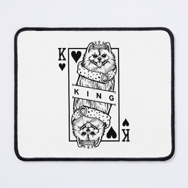 Item preview, Pomeranian King Of Hearts Funny Dog Playing Card Pop Art designed and sold by GrandeDuc.