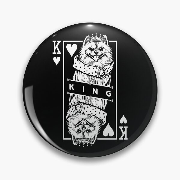 Item preview, Pomeranian King Of Hearts Funny Dog Playing Card Pop Art designed and sold by GrandeDuc.