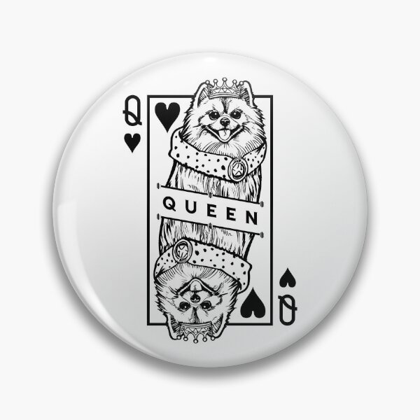 Item preview, Pomeranian Queen Of Hearts Funny Dog Playing Card Pop Art designed and sold by GrandeDuc.