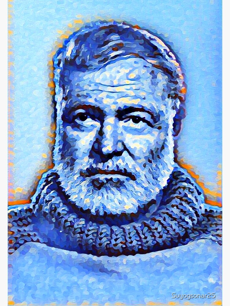 Ernest Hemingway Artwork Ernest Hemingway Portrait Ernest Hemingway Wall Art Sticker For 5037