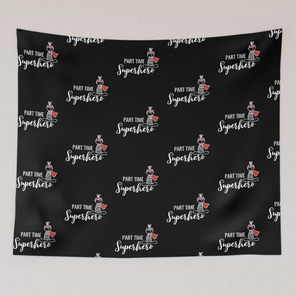 Item preview, Part Time Superhero text with cute character. designed and sold by LaBellCreative.