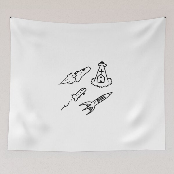 Item preview, Spaceship and Ufo Doodle Collection designed and sold by vandervisuals.
