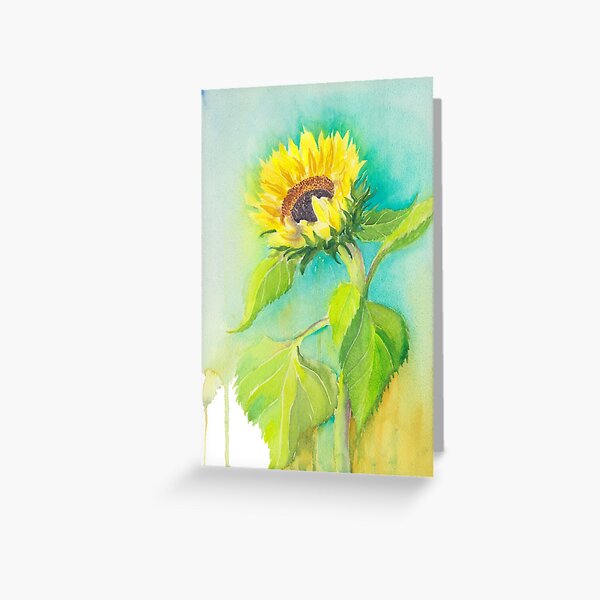 Item preview, Loose Watercolour Sunflower designed and sold by Zoya Makarova.