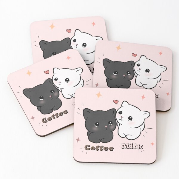 Item preview, Coffee and milk cats cute coffee animal art designed and sold by Loveartse.