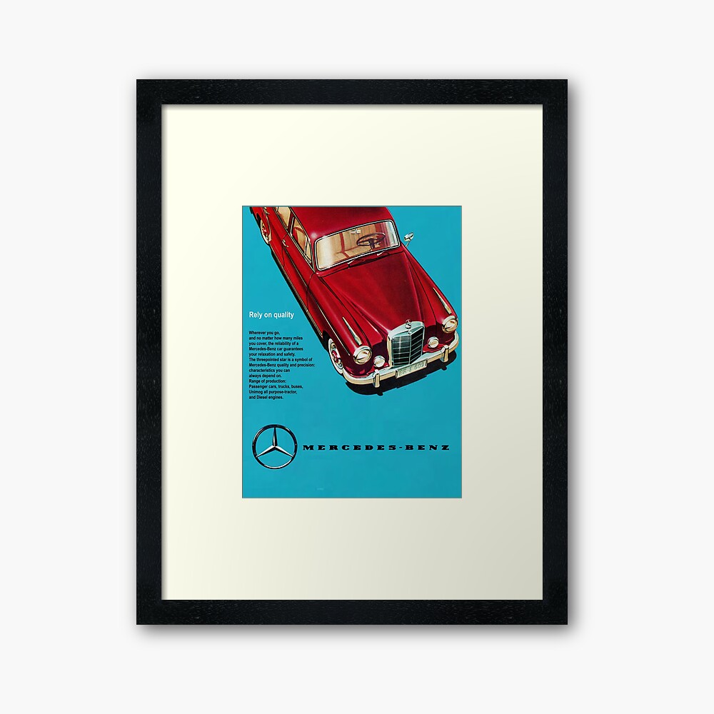 Red Mercedes-Benz 219 Vintage Ad from the 1950s  Tote Bag for