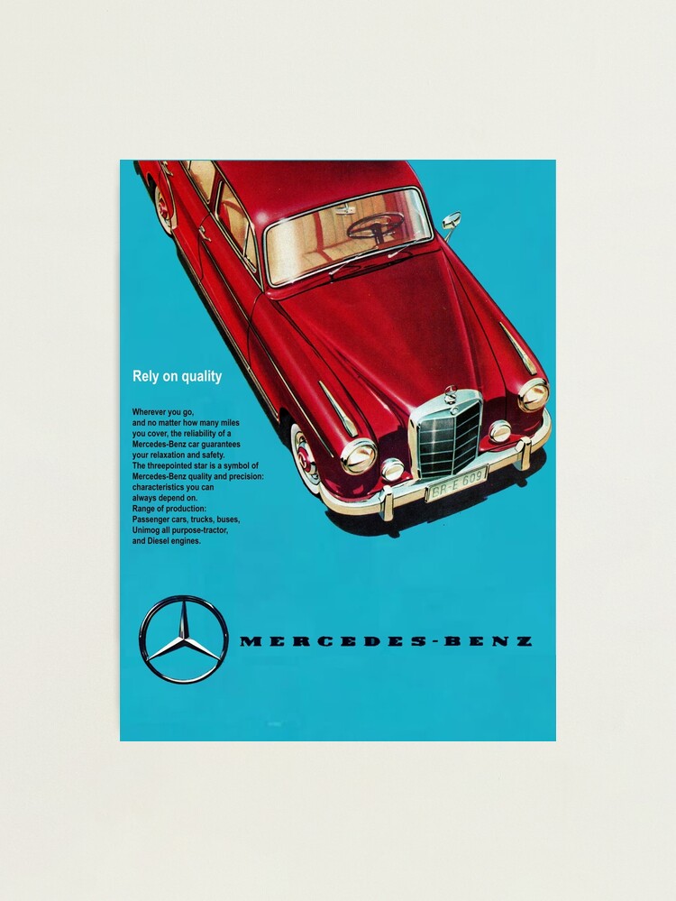 Vintage Mercedes Benz Advertising Poster Mug
