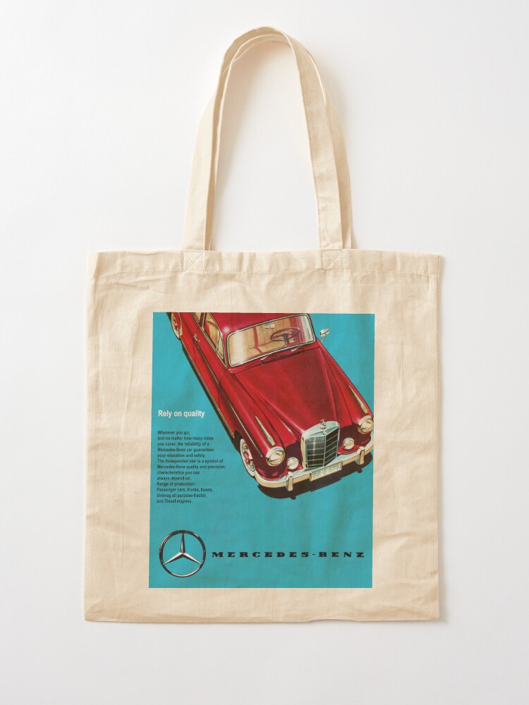 Red Mercedes-Benz 219 Vintage Ad from the 1950s  Tote Bag for