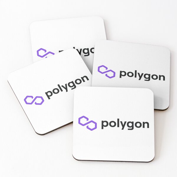 Item preview, Polygon MATIC Crypto Altcoin - Clean Horizontal Purple Logo with Black Text Logo designed and sold by CryptoMoods.
