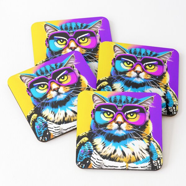 Item preview, Cyberpets CatOwl híbrido, un gato y un búho, cyberpunk Edgerunners inspirado, anime, designed and sold by AISHOPPE.