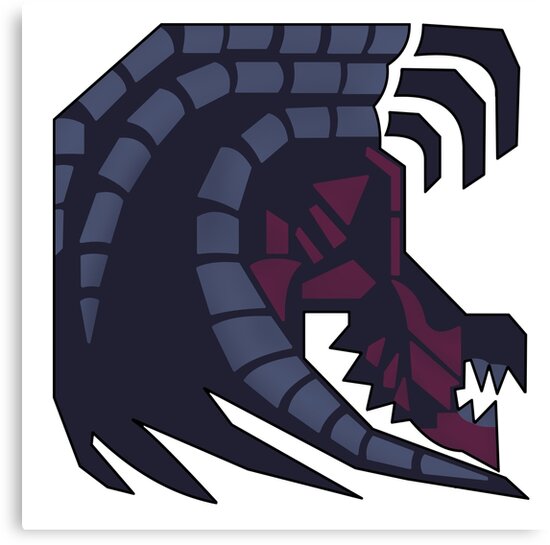 Monster Hunter Gore Magala Icon Canvas Prints By Amateuranime   Mp,550x550,matte,ffffff,t.3u1 