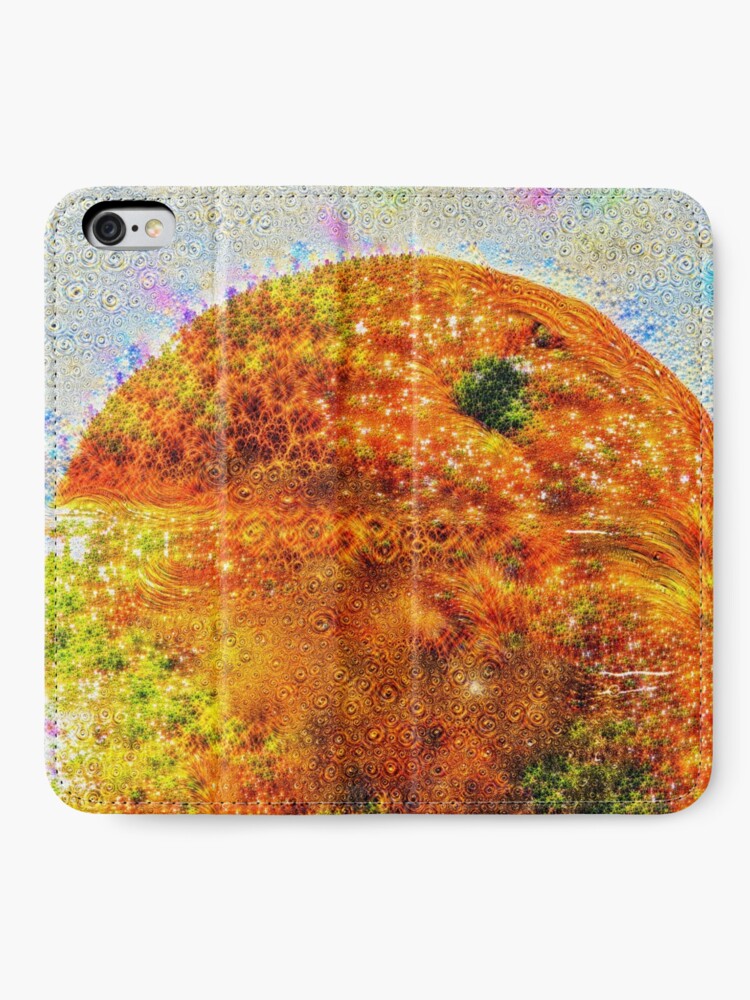 Alternate view of #DeepDreamed Frozen Orange iPhone Wallet