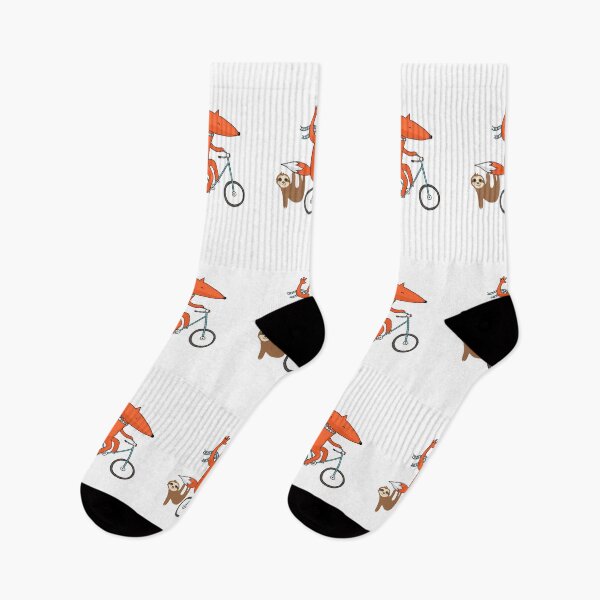 Item preview, Fox on a bike with sloth designed and sold by The Love Quill.