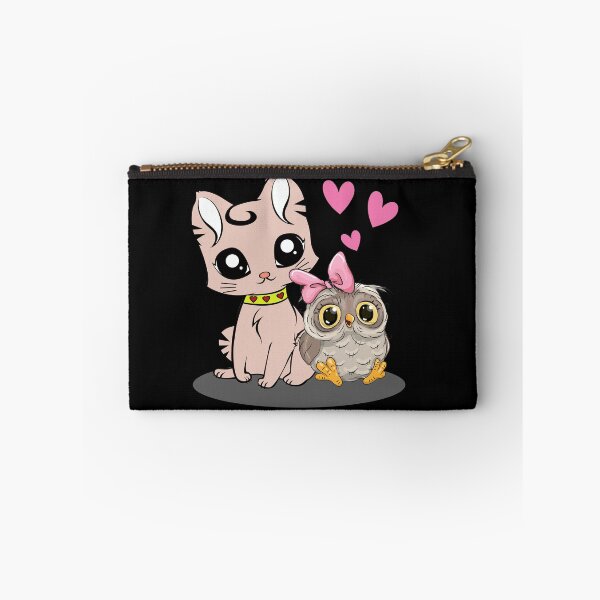 Item preview, Cute Cat And An Owl With Big Eyes designed and sold by KA DESIGNS.