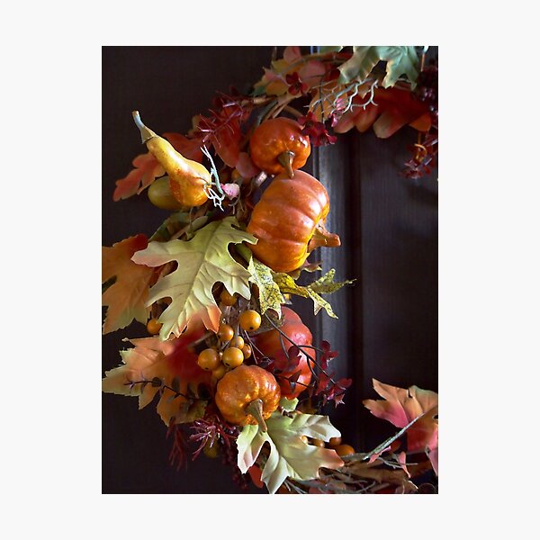 Autumn Wreath Photographic Print