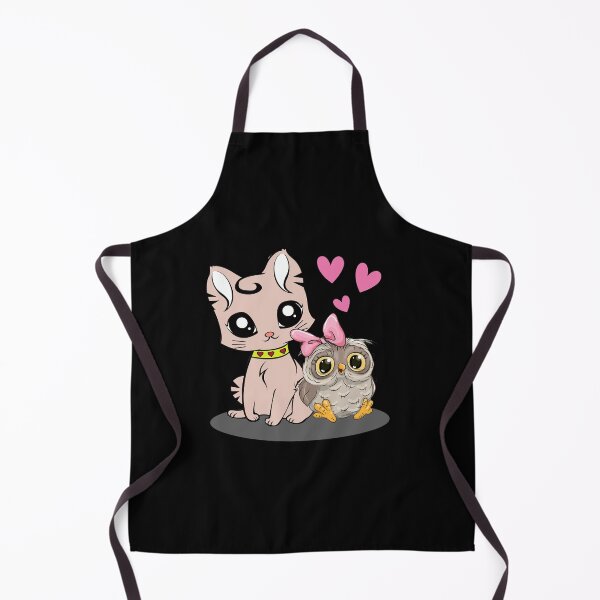 Item preview, Cute Cat And An Owl With Big Eyes designed and sold by KA DESIGNS.