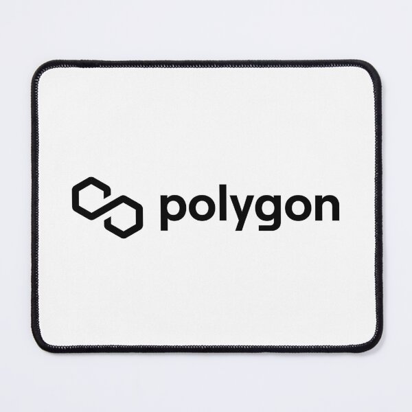 Item preview, Polygon MATIC Crypto Altcoin - Clean Horizontal Black Logo with Black Text Logo designed and sold by CryptoMoods.