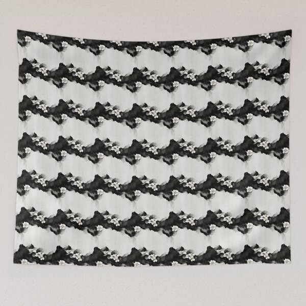 Item preview, Black ink and blossoms designed and sold by kansaikate.