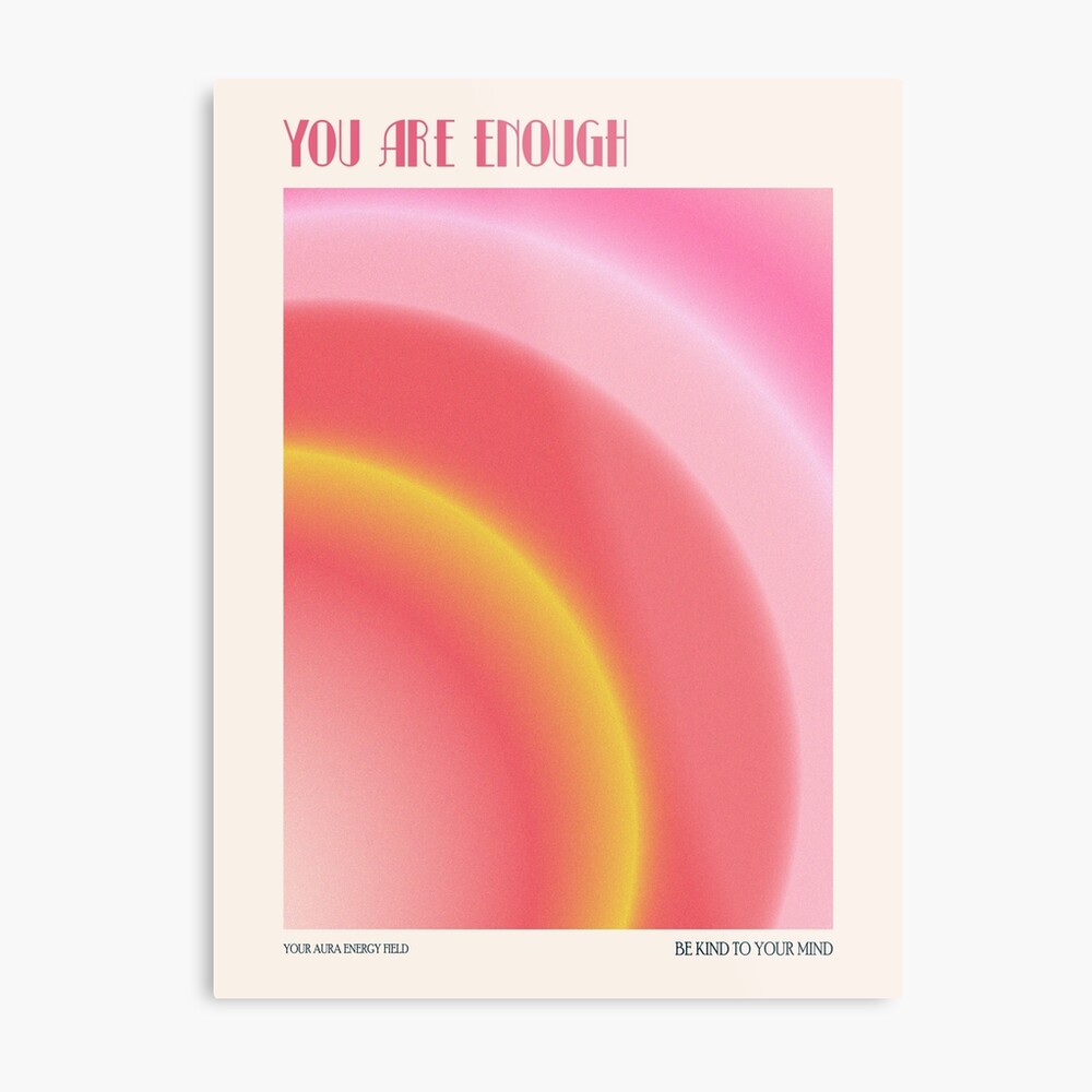 Gradient aesthetic good vibe poster, inspiring design horizontal