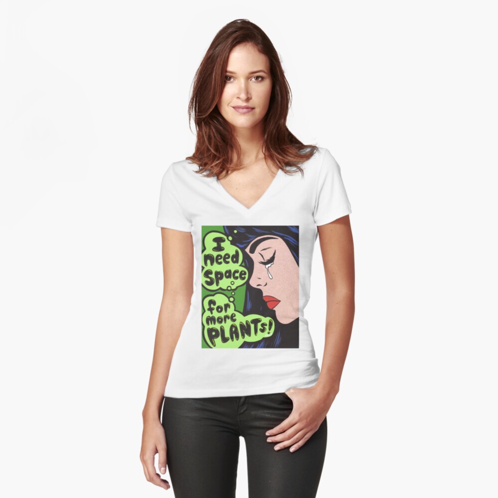 Item preview, Fitted V-Neck T-Shirt designed and sold by turddemon.