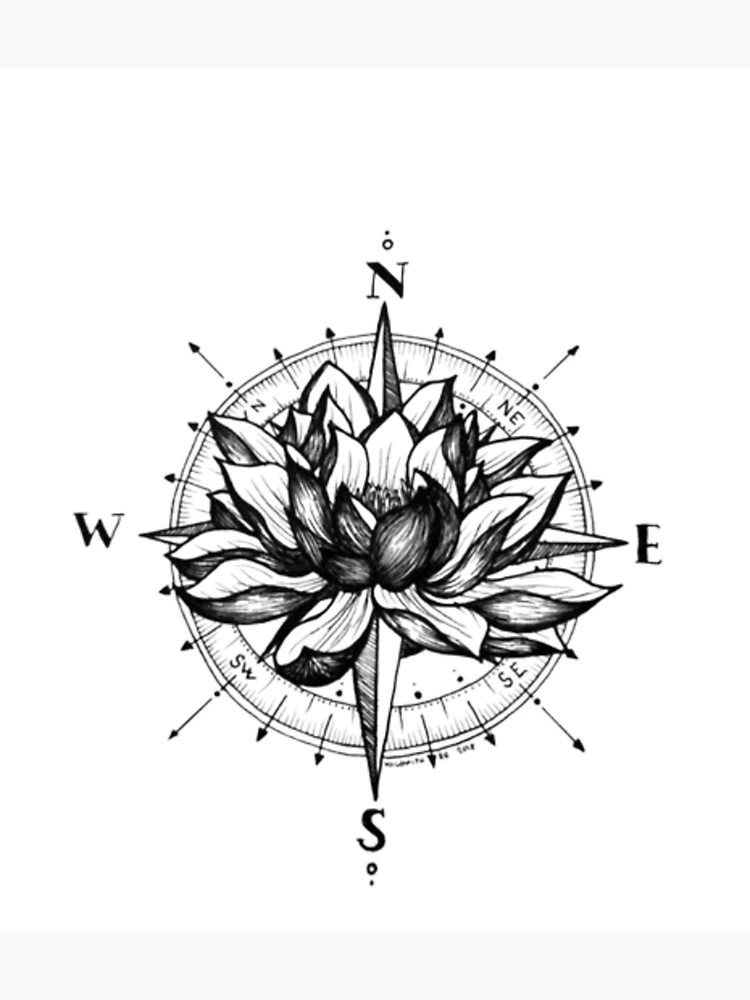 Thumbnail 3 of 3, Poster, Compass Rose designed and sold by Illa Bobyk.