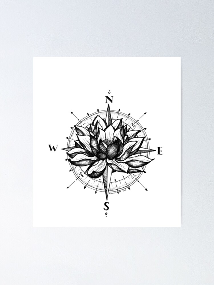 Thumbnail 1 of 3, Poster, Compass Rose designed and sold by AmericanCars.